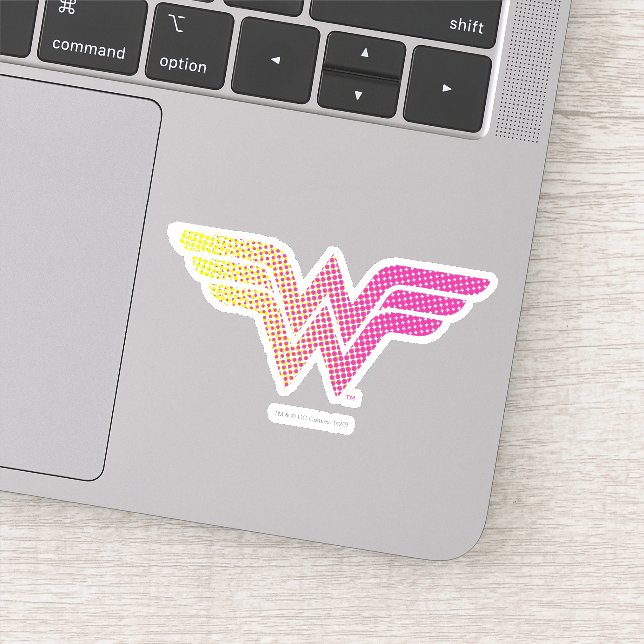 Wonder Woman Yellow-Pink Halftone Gradient Logo (Detail)