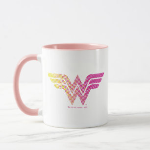 Wonder Woman Yellow-Pink Halftone Gradient Logo Mug