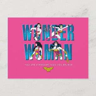 Wonder Woman "You Are Stronger Than You Believe" Invitation Postcard