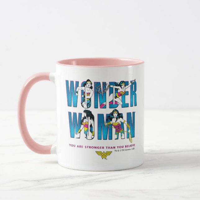 Wonder Woman "You Are Stronger Than You Believe" Mug (Left)