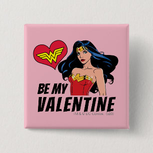 Wonder Woman   You're Wonderful Valentine 15 Cm Square Badge