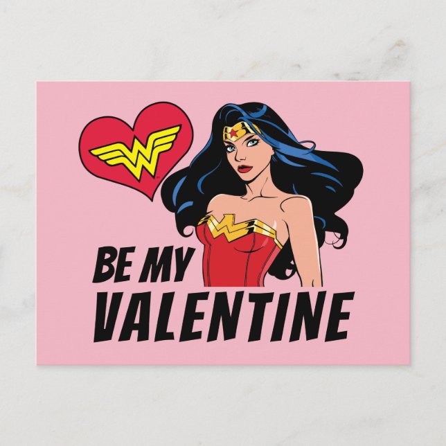 Wonder Woman | You're Wonderful Valentine Holiday Postcard (Front)