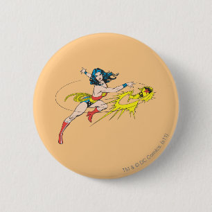 Wonder WomanThrows Crown 6 Cm Round Badge