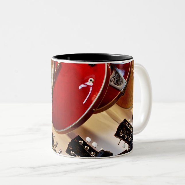 Wonderful Acoustic Guitar Two-Tone Coffee Mug (Front Right)
