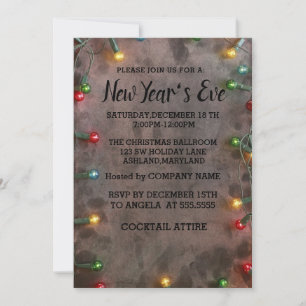 Wonderful, Amazing Bulbs New Year Invitation