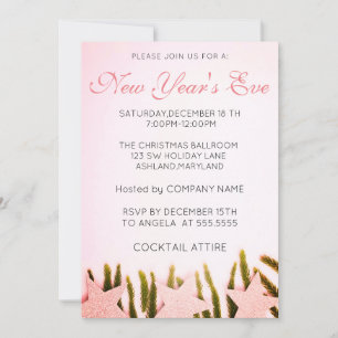 Wonderful, Amazing, Pink New Year  Invitation