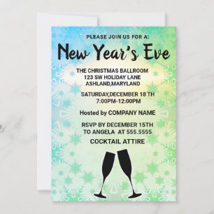 Wonderful, Amazing, Snowflake New Year Invitatio Invitation