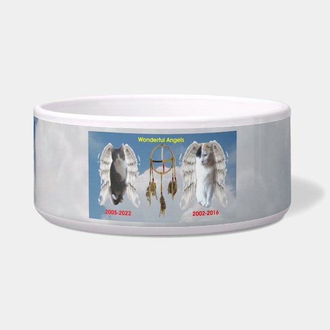 Wonderful Angels Ceramic Large Pet Bowl (Front)