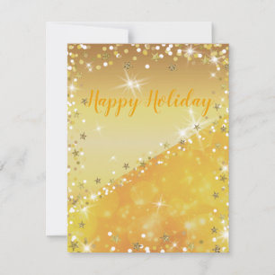Wonderful, Awesome,Gorgeous Gold Christmas  Holiday Card
