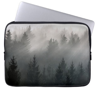 Wonderful black and white dawn mountains laptop sleeve