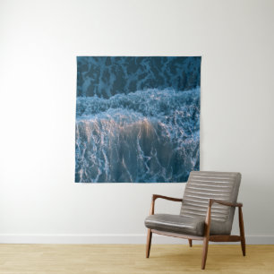 Wonderful Blue Waves Tapestry
