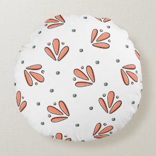 Wonderful Botanical Floral Design Round Cushion