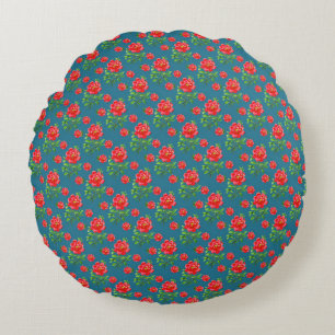 Wonderful Botanical Floral Design Round Cushion
