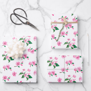 Wonderful Botanical Floral Design Wrapping Paper Sheet
