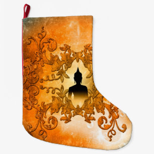 Wonderful buddha large christmas stocking