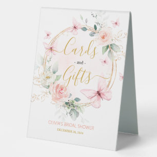 Wonderful Butterfly Cards and Gifts Table Sign