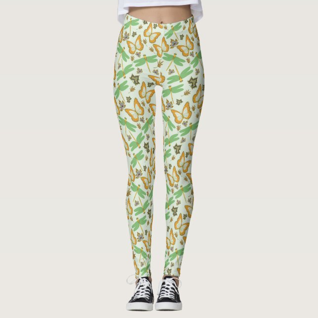 Wonderful Butterfly Pattern Leggings (Front)