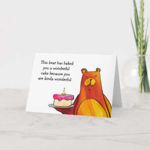 Wonderful cake birthday card