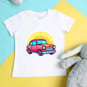 Wonderful Car Print Modern Cute Kids Baby T-Shirt