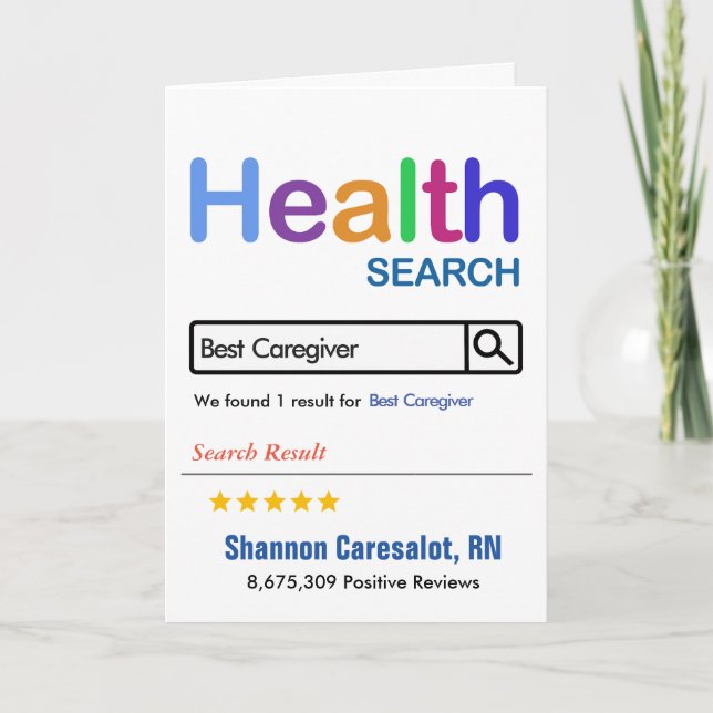Wonderful Caregiver Thank You Card (Front)