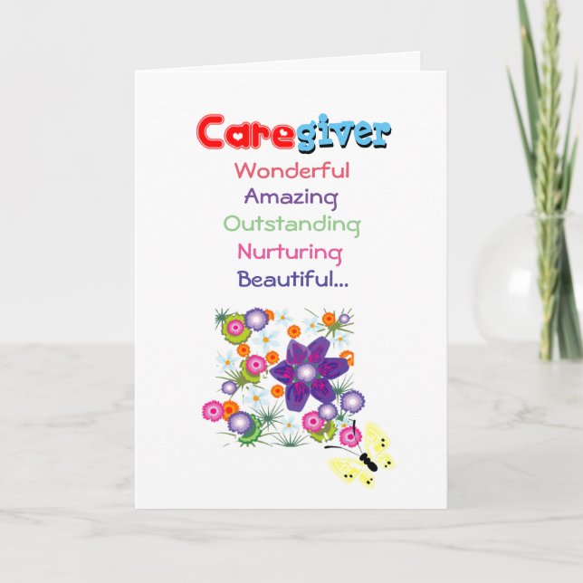Wonderful Caregiver Thank You Card (Front)