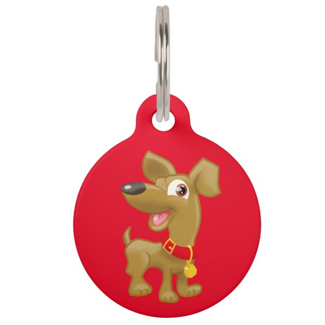 Wonderful Cartoon Dog Pet Tag (Back)
