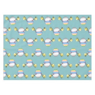 Wonderful Chicks paint a Colorful Easter egg Tablecloth