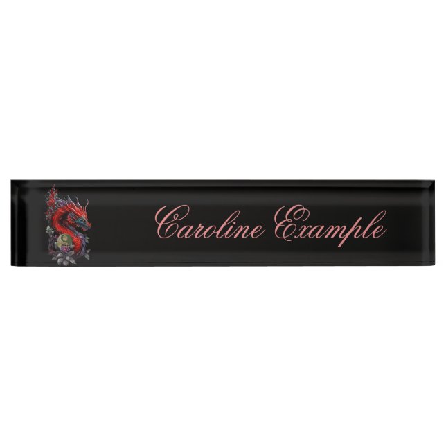 Wonderful chinese dragon nameplate (Front)