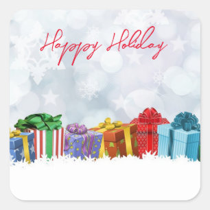 Wonderful, Christmas Gifts Square Sticker