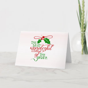 Wonderful Christmas Holiday Greeting Card