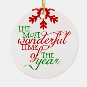 Wonderful Christmas Holiday Personalised Ornament