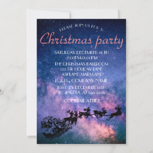 Wonderful Christmas Night Whit SantaClaus Invitati Invitation
