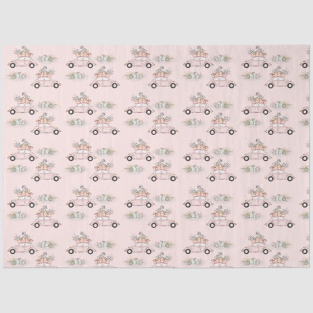 Wonderful Christmas Pastels Car Tissue Paper (Front)