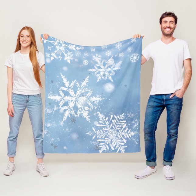 Wonderful Christmas Snow Fleece Blanket (In Situ)