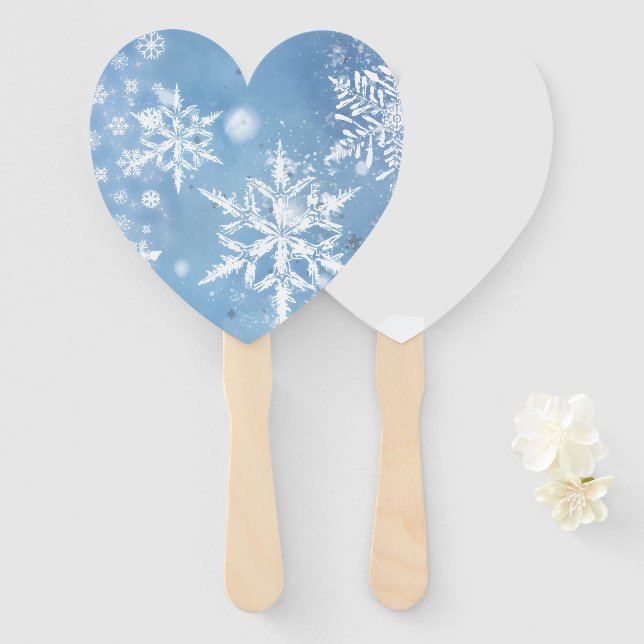 Wonderful Christmas Snow Hand Fan (Front and Back)