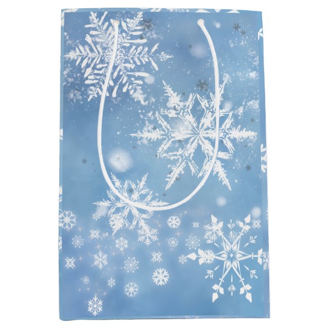 Wonderful Christmas Snow Medium Gift Bag (Front)