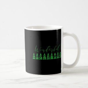 Wonderful Christmas Tree Green Tygraphy  Coffee Mug