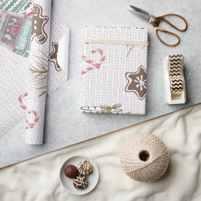 Wonderful Christmastime Modern Watercolor  Wrapping Paper (Crafts)