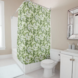 Wonderful classic floral pattern shower curtain
