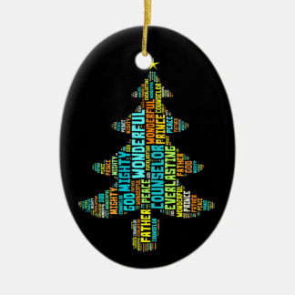 Wonderful Counsellor Mighty God Prince of Peace Ceramic Tree Decoration