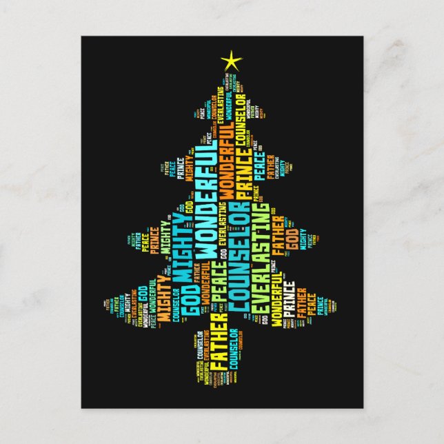 Wonderful Counsellor Mighty God Prince of Peace Postcard (Front)