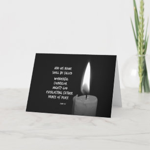 Wonderful Counsellor Prince of Peace Scripture Holiday Card