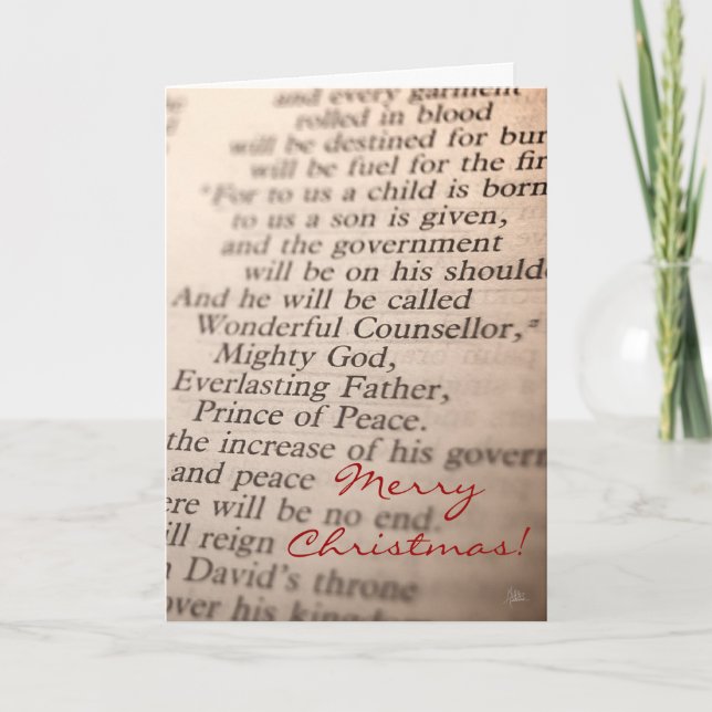 Wonderful Counselor, Mighty God v.2 [Christmas Ca Holiday Card (Front)