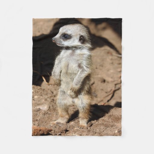 Image of Wonderful Cute Sweet African Meerkat Animal Fleece Blanket