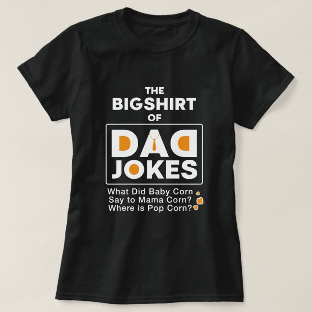 wonderful Dad Jokes Design Text Typography T-Shirt (Design Front)