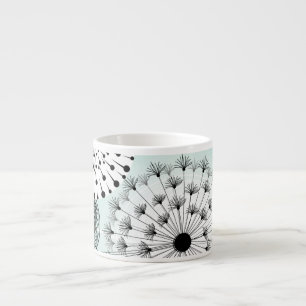 Wonderful Dandelions Blue Espresso Mug