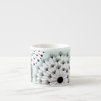 Wonderful Dandelions Blue Espresso Mug