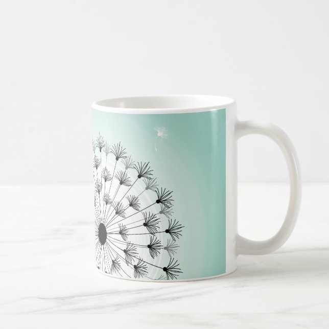 Wonderful Dandelions Blue Mug (Right)