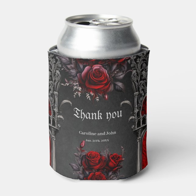 Wonderful dark gothic wedding design.  can cooler (Can Front)