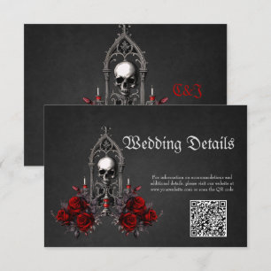 Wonderful dark gothic wedding design. enclosure card
